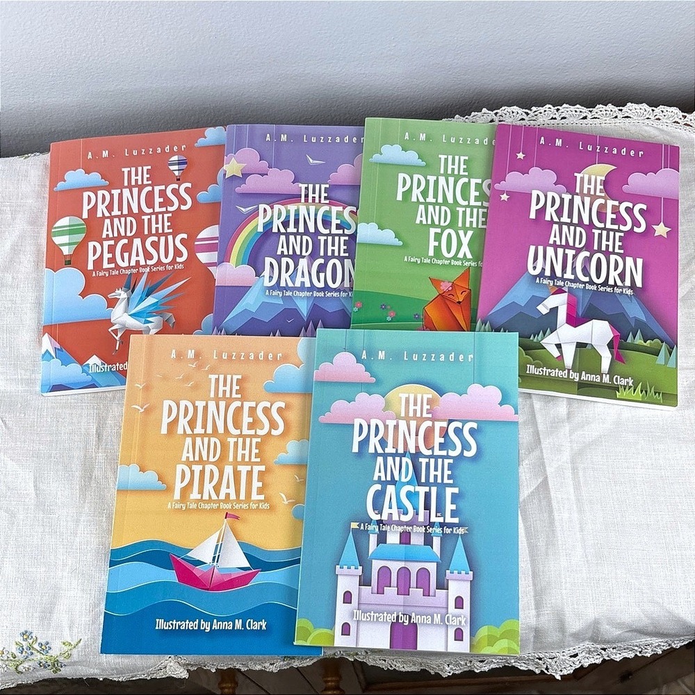 A.M. Luzzader Fairy Tale Chapter Book Series for Kids 6 Book Set Paperback